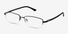 Promenade Black MetalEyeglass Frames from EyeBuyDirect, Angle View