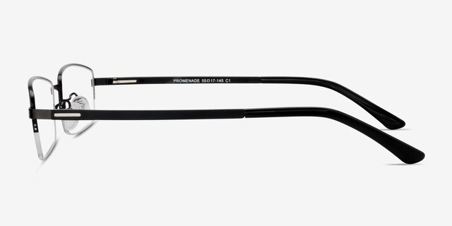 Promenade Black MetalEyeglass Frames from EyeBuyDirect, Side View