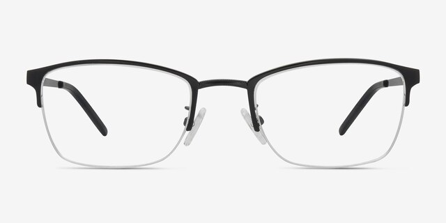 Argil Black MetalEyeglass Frames from EyeBuyDirect, Front View