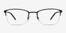Argil Black MetalEyeglass Frames from EyeBuyDirect, Front View