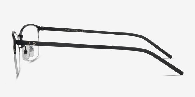 Argil Black MetalEyeglass Frames from EyeBuyDirect, Side View