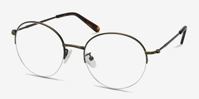 Albee Bronze MetalEyeglass Frames from EyeBuyDirect, Angle View
