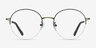 Albee Black Bronze MetalEyeglass Frames from EyeBuyDirect, Front View