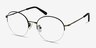 Albee Black Bronze MetalEyeglass Frames from EyeBuyDirect, Angle View