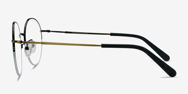 Albee Black Bronze MetalEyeglass Frames from EyeBuyDirect, Side View