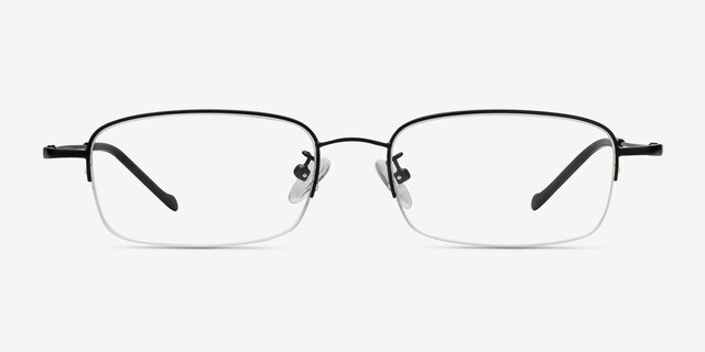 Strasse Black MetalEyeglass Frames from EyeBuyDirect, Front View