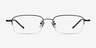 Strasse Black MetalEyeglass Frames from EyeBuyDirect, Front View