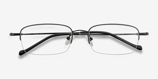 Strasse Black MetalEyeglass Frames from EyeBuyDirect, Closed View