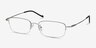 Strasse Silver MetalEyeglass Frames from EyeBuyDirect, Angle View