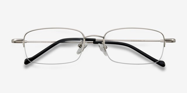 Strasse Silver MetalEyeglass Frames from EyeBuyDirect, Closed View