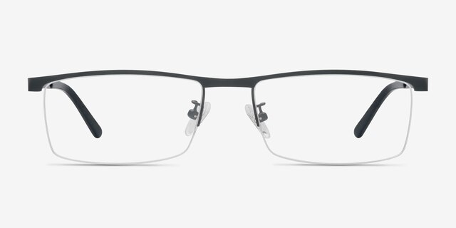 Chute Noir MétalMontures de lunettes de vue d'EyeBuyDirect, Vue de Face