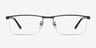 Chute Noir MétalMontures de lunettes de vue d'EyeBuyDirect, Vue de Face