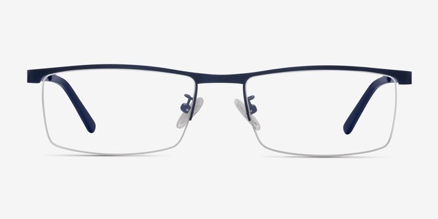 Chute Navy MetalEyeglass Frames from EyeBuyDirect, Front View