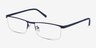 Chute Navy MetalEyeglass Frames from EyeBuyDirect, Angle View