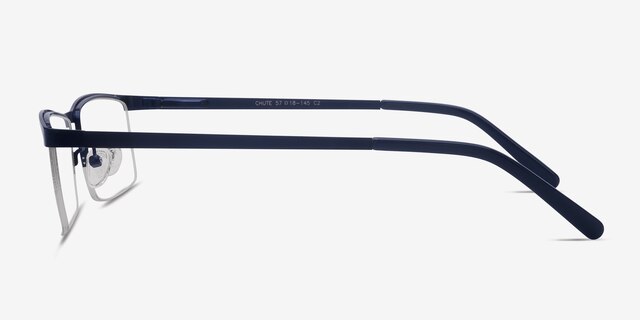 Chute Navy MetalEyeglass Frames from EyeBuyDirect, Side View