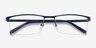Chute Navy MetalEyeglass Frames from EyeBuyDirect, Closed View