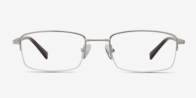 Motley Silver MetalEyeglass Frames from EyeBuyDirect, Front View