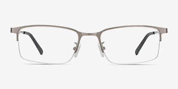 Bezel Gunmetal Metal Eyeglass Frames