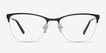 Lille Black MetalEyeglass Frames from EyeBuyDirect, Front View
