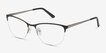 Lille Black MetalEyeglass Frames from EyeBuyDirect, Angle View