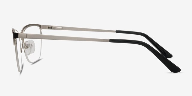 Lille Noir MétalMontures de lunettes de vue d'EyeBuyDirect, Vue de Côté