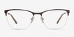 Lille Brown MetalEyeglass Frames from EyeBuyDirect, Front View
