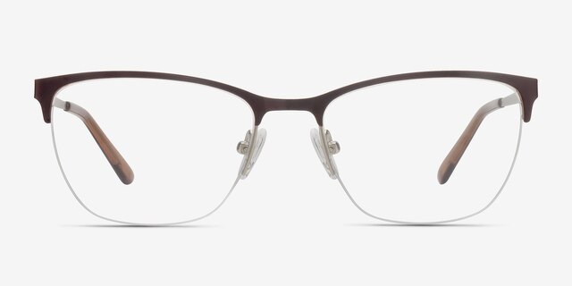 Lille Brown MetalEyeglass Frames from EyeBuyDirect, Front View