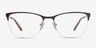 Lille Brown MetalEyeglass Frames from EyeBuyDirect, Front View