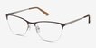 Lille Brown MetalEyeglass Frames from EyeBuyDirect, Angle View