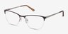 Lille Brown MetalEyeglass Frames from EyeBuyDirect, Angle View