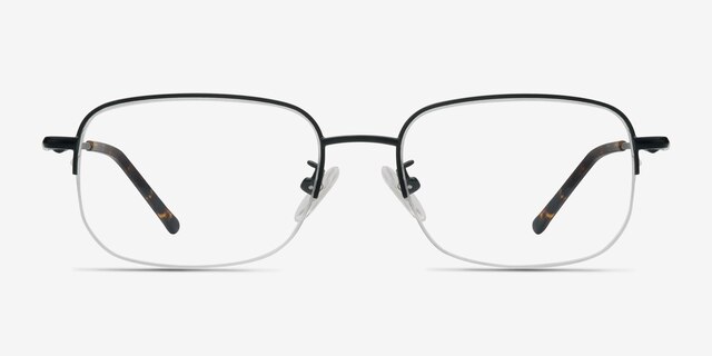 Munroe Black MetalEyeglass Frames from EyeBuyDirect, Front View