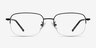 Munroe Black MetalEyeglass Frames from EyeBuyDirect, Front View