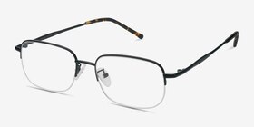 Munroe Noir Métal Montures de lunettes de vue d'EyeBuyDirect, Vue d'Angle