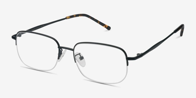 Munroe Black MetalEyeglass Frames from EyeBuyDirect, Angle View