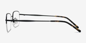 Munroe Noir Métal Montures de lunettes de vue d'EyeBuyDirect, Vue de Côté