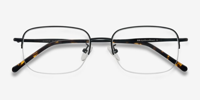 Munroe Black MetalEyeglass Frames from EyeBuyDirect, Closed View