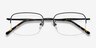 Munroe Black MetalEyeglass Frames from EyeBuyDirect, Closed View