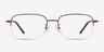 Munroe Red MetalEyeglass Frames from EyeBuyDirect, Front View