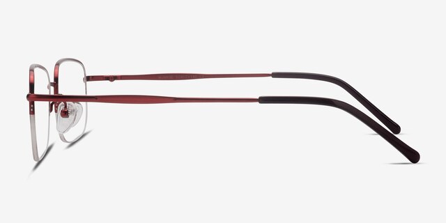 Munroe Red MetalEyeglass Frames from EyeBuyDirect, Side View