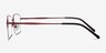 Munroe Red MetalEyeglass Frames from EyeBuyDirect, Side View
