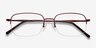 Munroe Red MetalEyeglass Frames from EyeBuyDirect, Closed View
