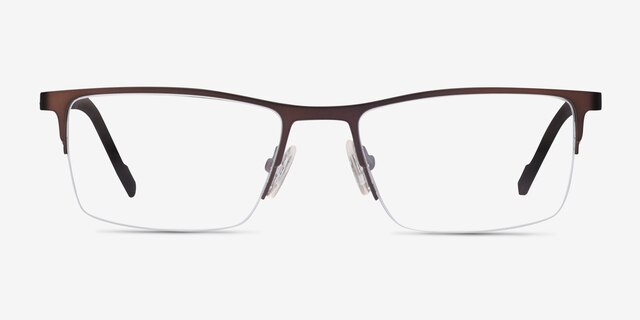 Variable Brown MetalEyeglass Frames from EyeBuyDirect, Front View