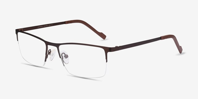 Variable Brown MetalEyeglass Frames from EyeBuyDirect, Angle View