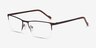 Variable Brown MetalEyeglass Frames from EyeBuyDirect, Angle View