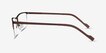 Variable Brown MetalEyeglass Frames from EyeBuyDirect, Side View