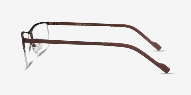 Variable Brown MetalEyeglass Frames from EyeBuyDirect, Side View