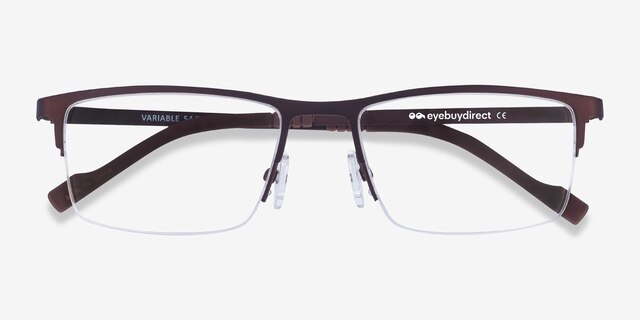 Variable Brown MetalEyeglass Frames from EyeBuyDirect, Closed View