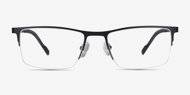 Variable Black MetalEyeglass Frames from EyeBuyDirect, Front View
