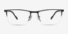 Variable Black MetalEyeglass Frames from EyeBuyDirect, Front View