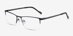 Variable Noir Métal Montures de lunettes de vue d'EyeBuyDirect, Vue d'Angle